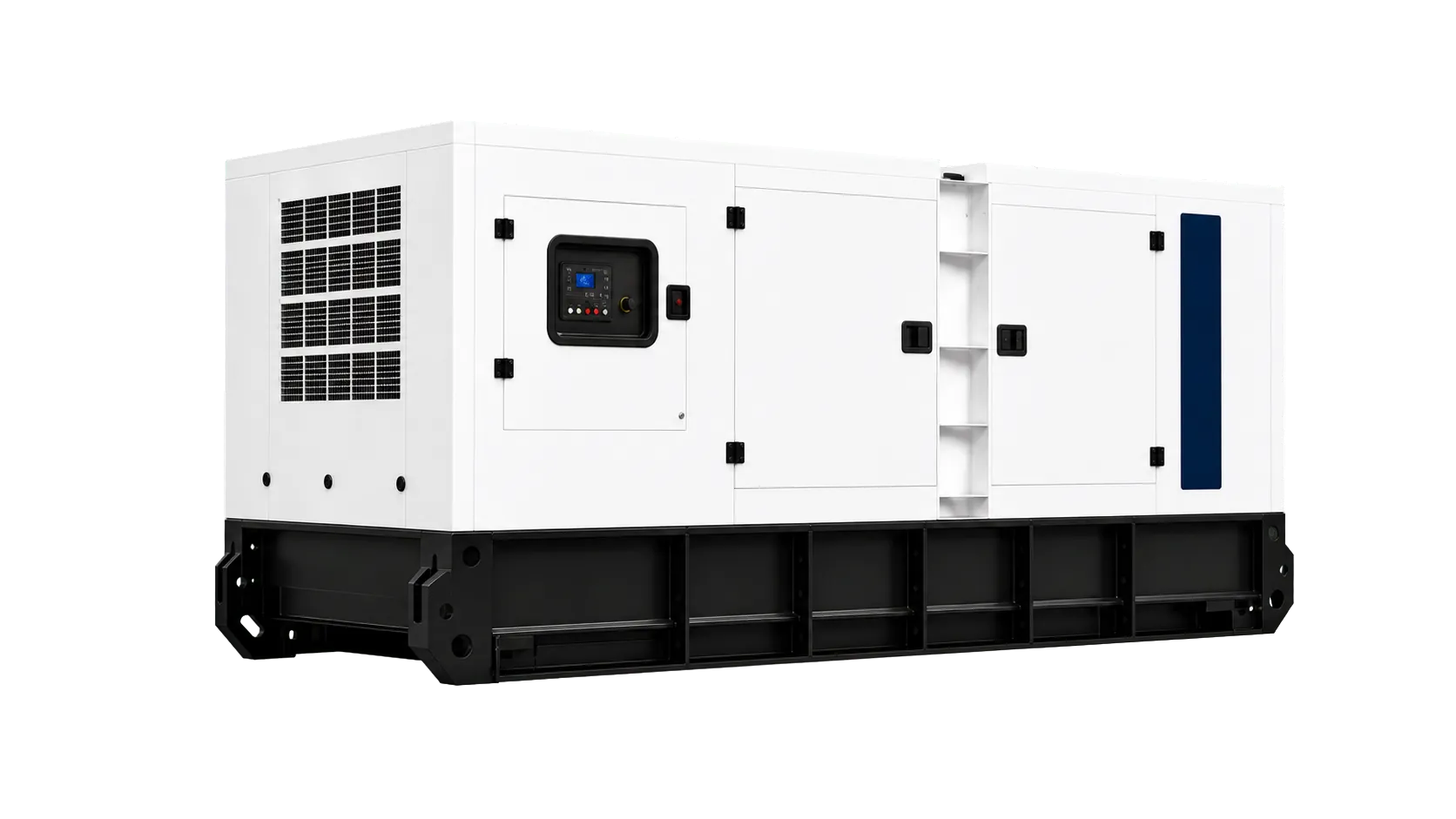 Enclosed industrial generator set