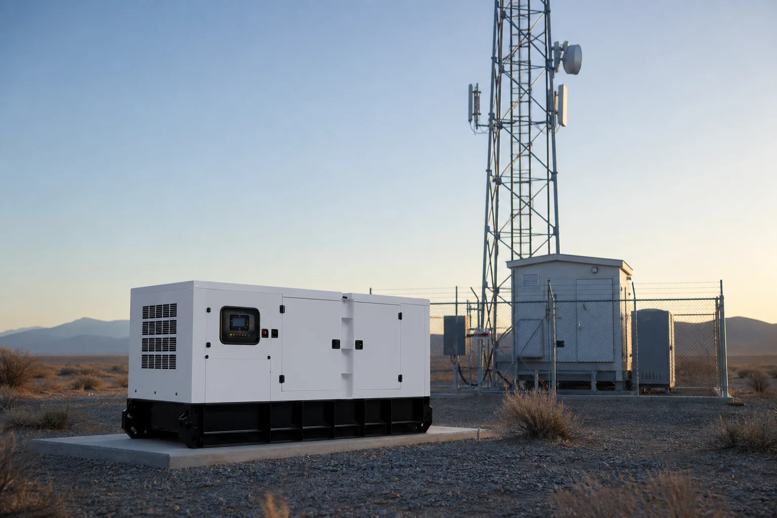 Diesel generator at a telecom tower site