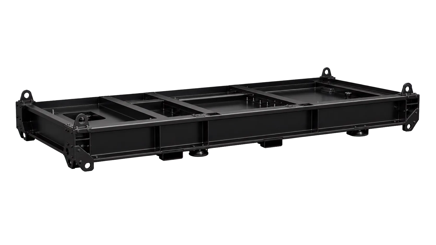 Generator base frame and integrated fuel tank