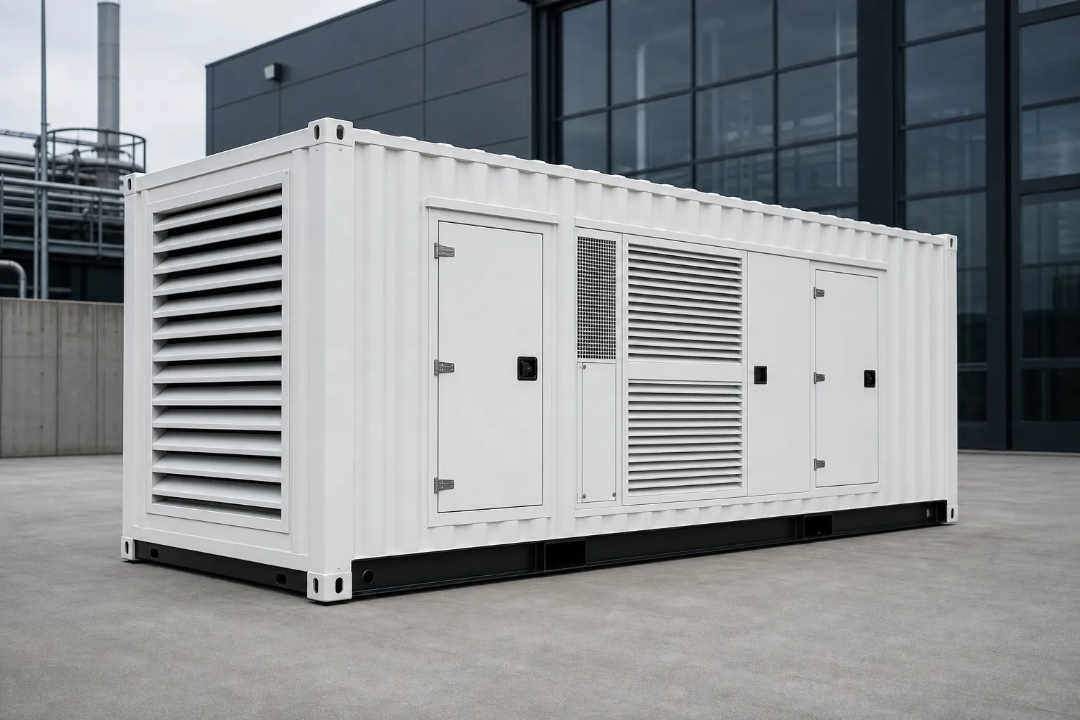 Containerized generator enclosure