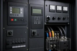 Industrial generator control and electrical metering panel